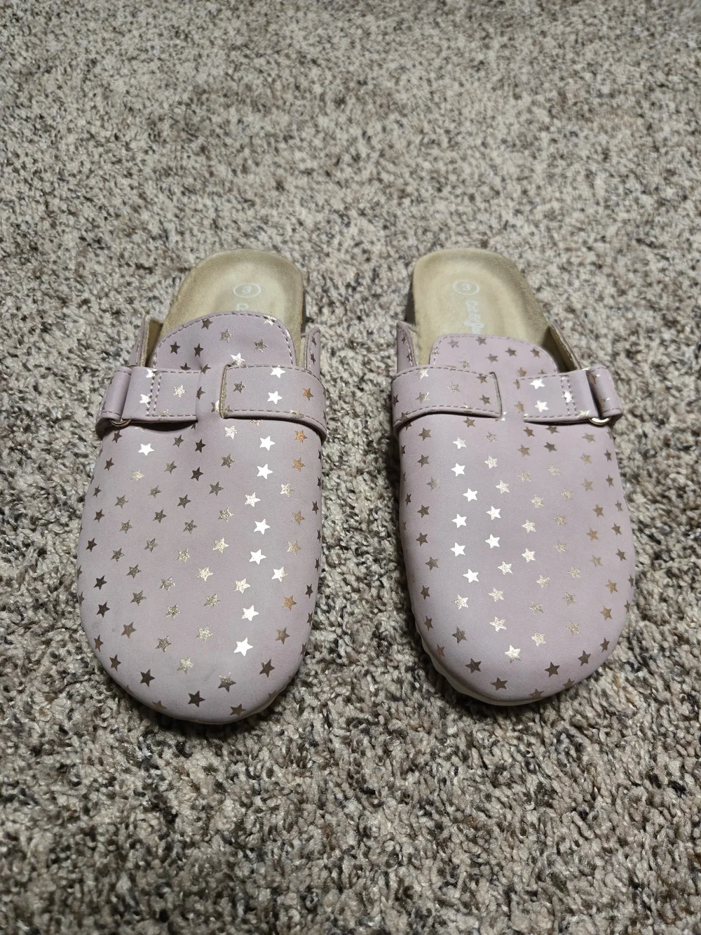 *Size 3* Cat & Jack* Pink Girls Slip on Shoes With Little Stars Design*